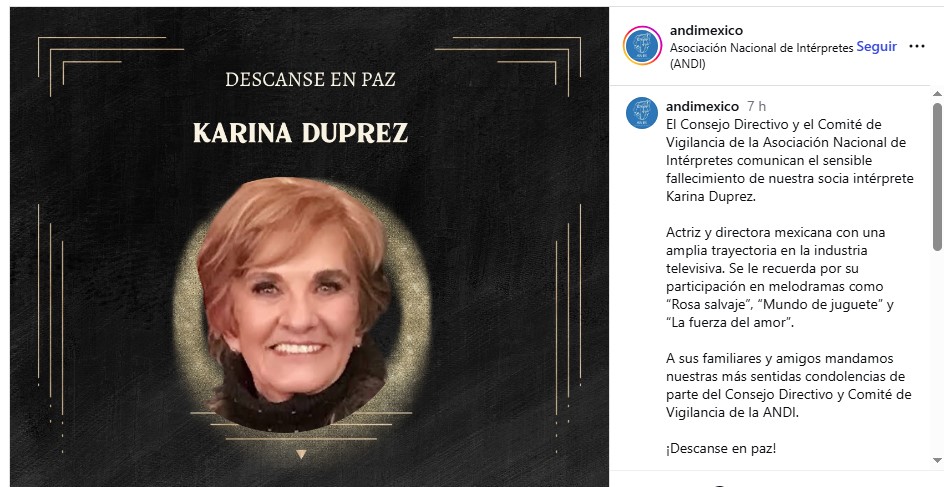 ACTRIZ DE LA USURPADORA