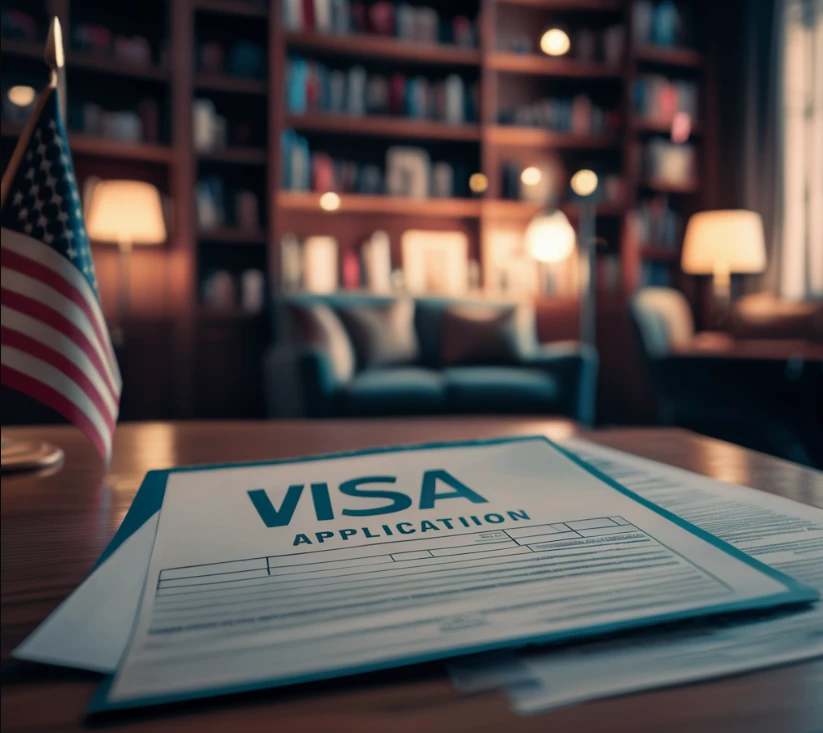 Imagen de aplicación de visa americana 