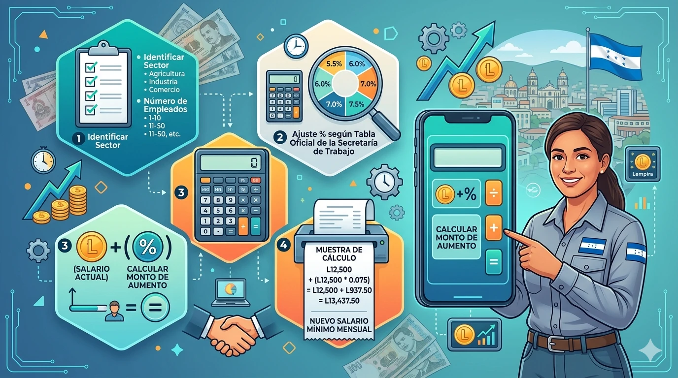 Los paso para calcular el nuevo salario mínimo es sencillo, solo dos paso y listo. 