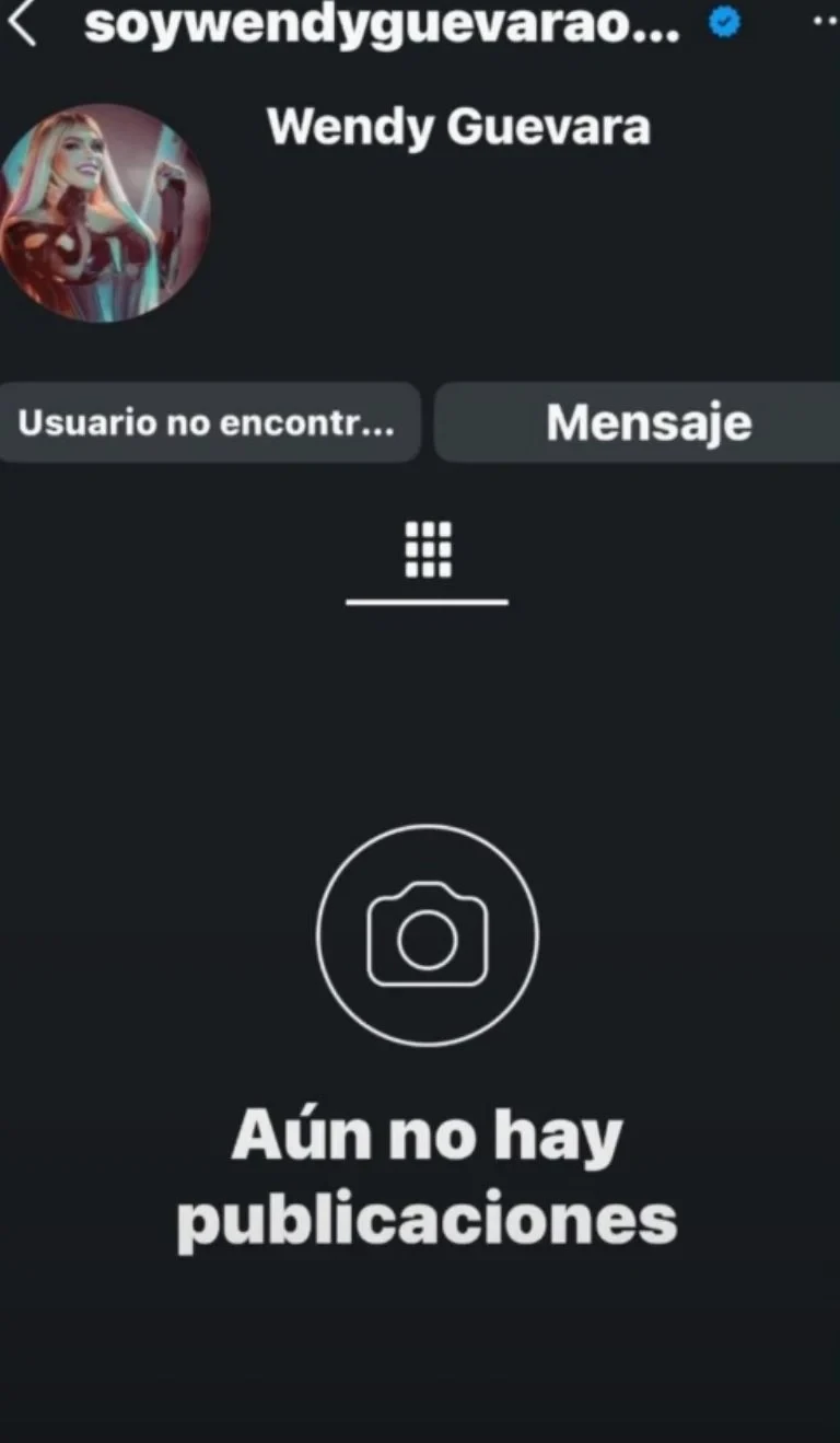 captura del perfil de Instagram de Wendy Guevara