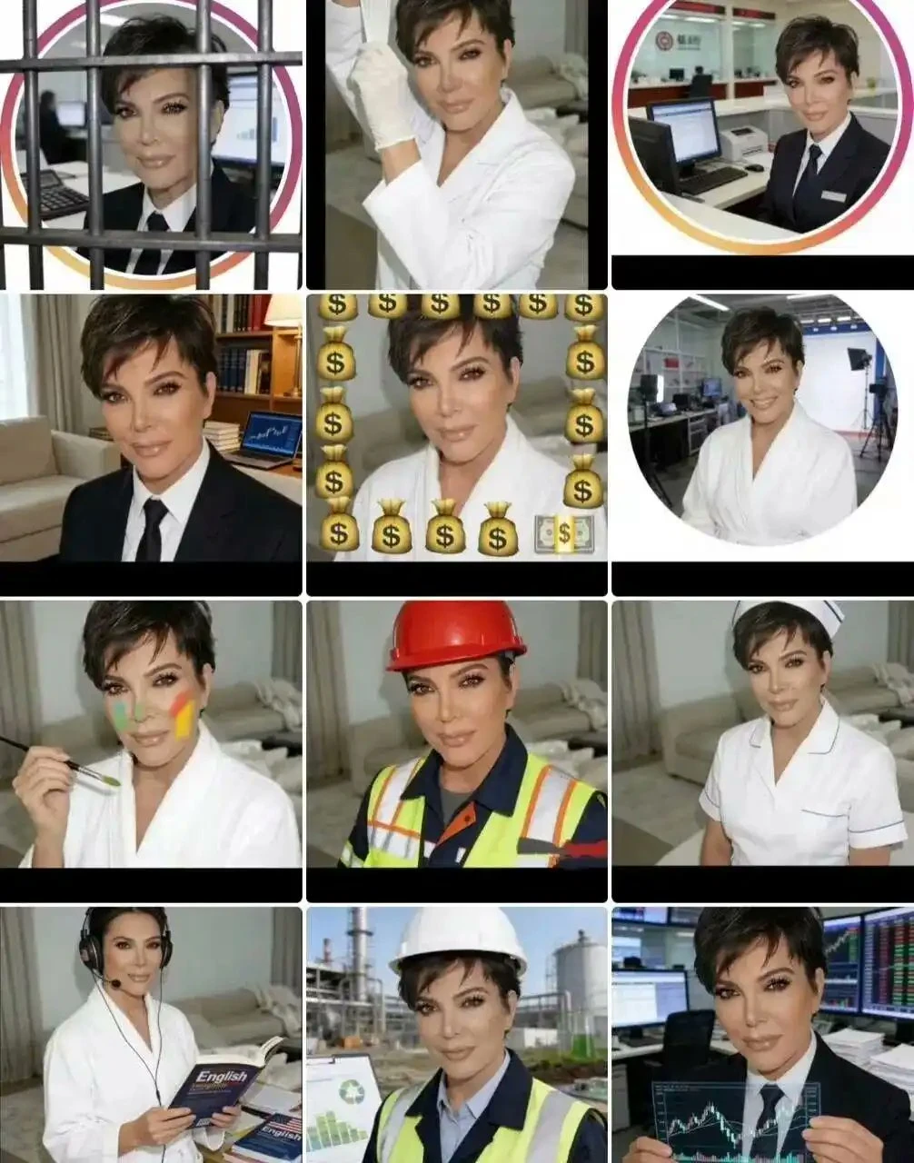La Generación Z china adopta avatares de Kris Jenner para atraer la buena suerte en su carrera. Foto: tomada de Internet 