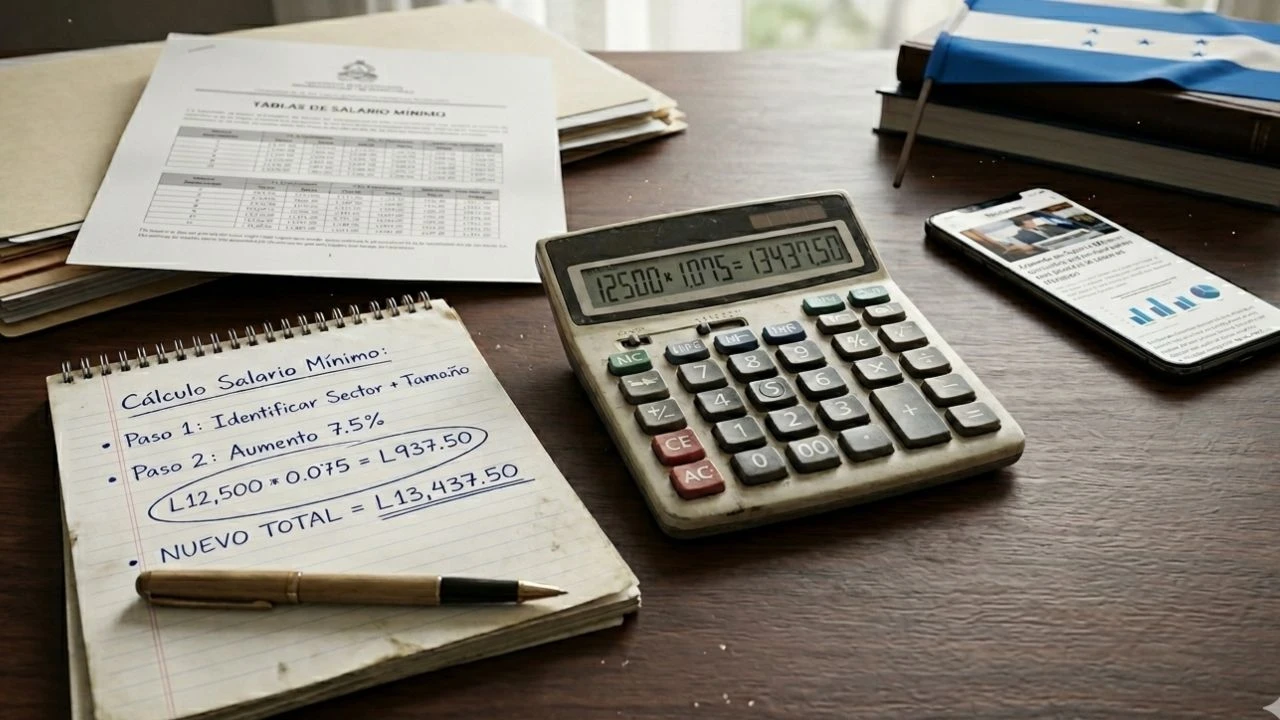 Imagen Principal de Nota: Así puedes calcular tu sueldo con el ajuste al salario mínimo en Honduras 2026