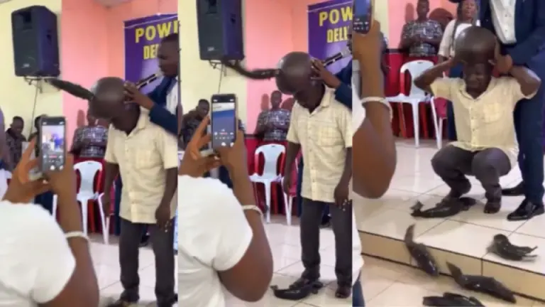 Imagen Principal de Nota: Video viral muestra a pastor sacando pescados de la cabeza de un hombre: ¿Real?