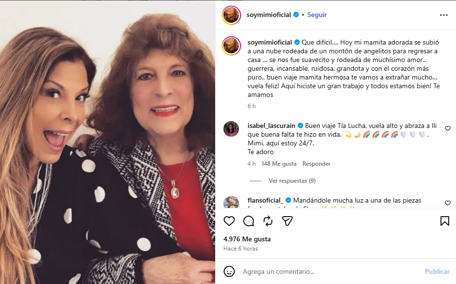 El mensaje rápidamente se llenó de comentarios de apoyo de colegas y fans, quienes recordaron su legado dentro de la música tradicional mexicana.