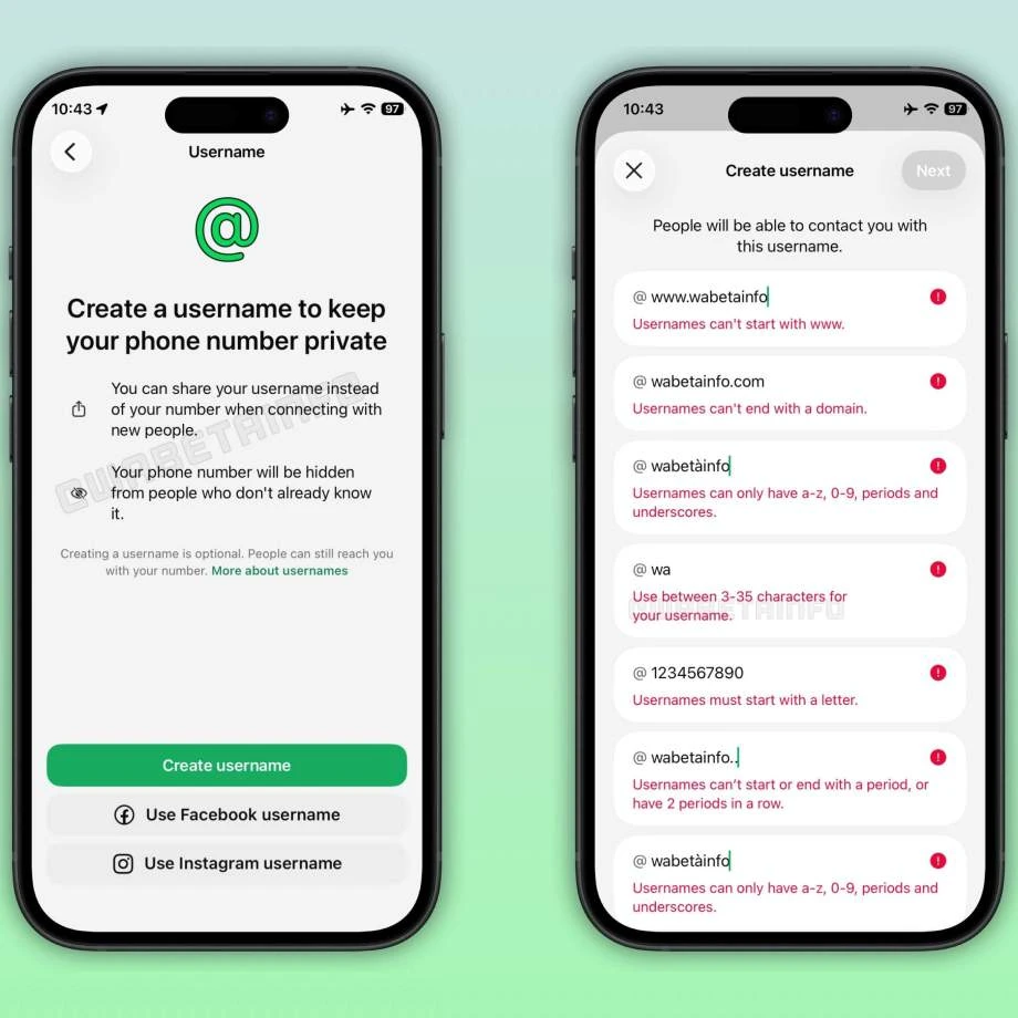 WABetaInfo ha compartido cómo se muestran los nombres de usuario en WhatsApp.  
