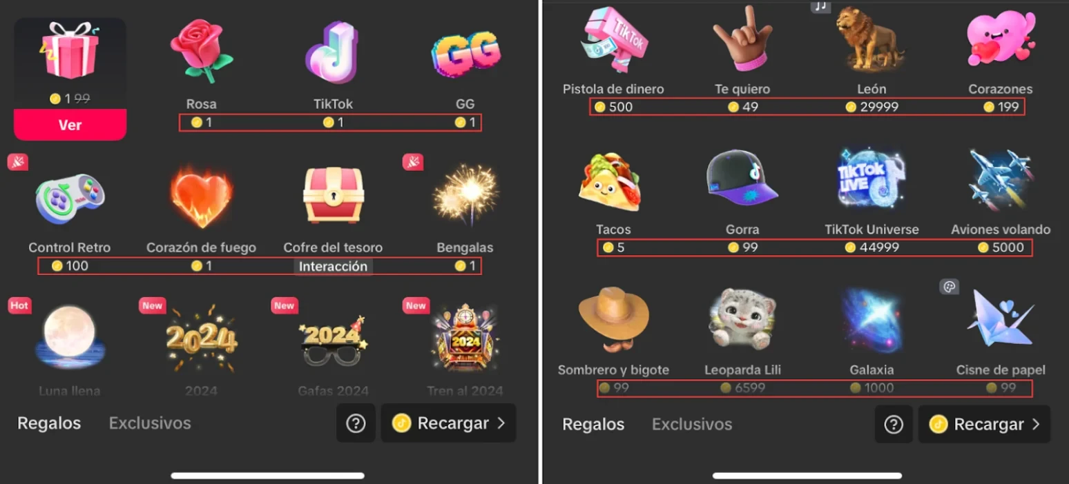 regalos de tiktok