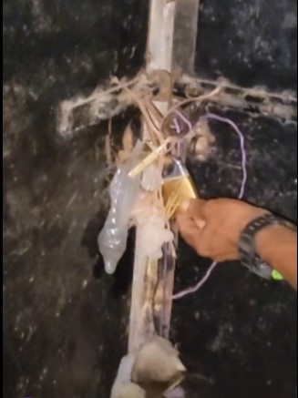 Objeto encontrado, simbolo de supuesta brujería 