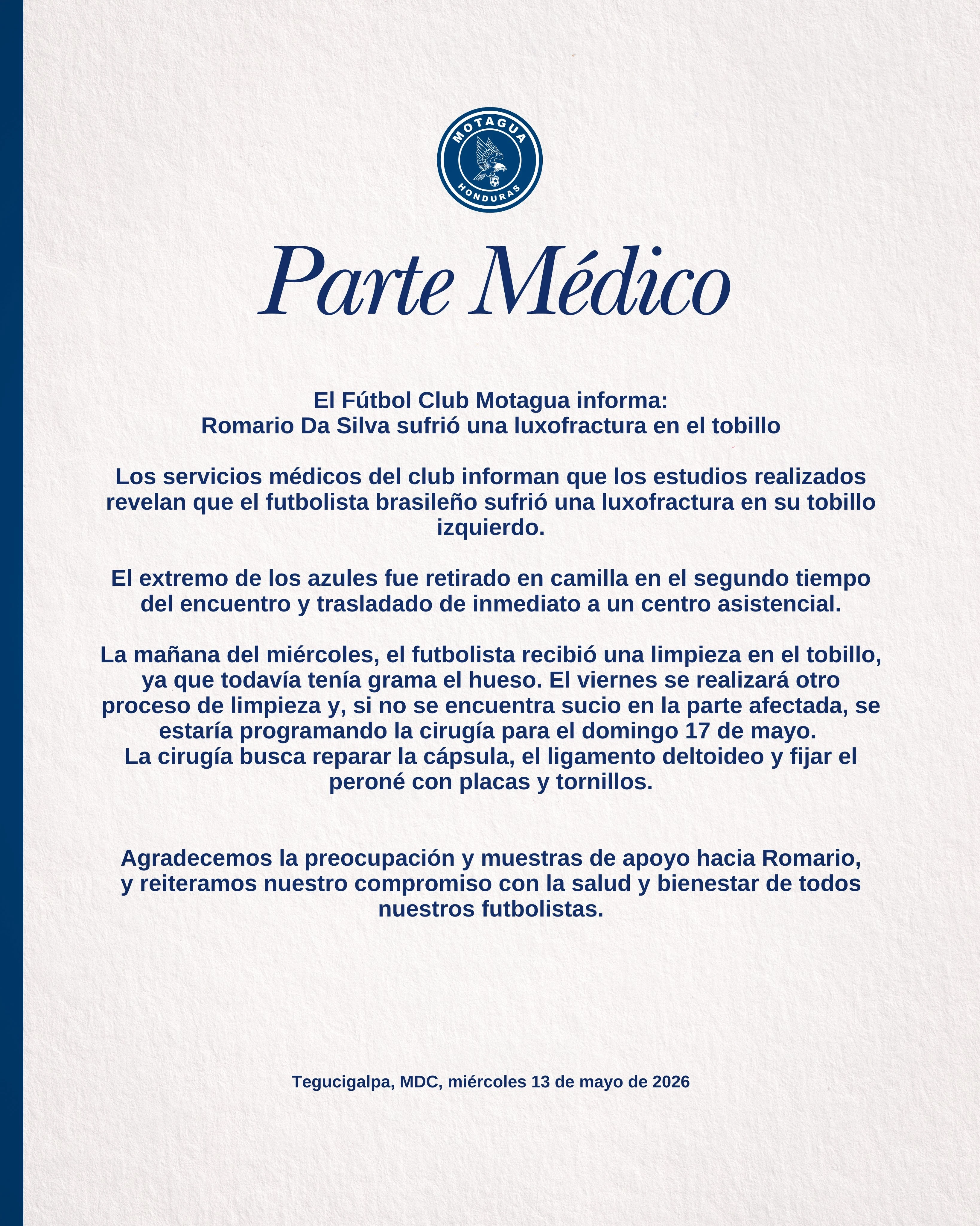 Comunicado del Motagua