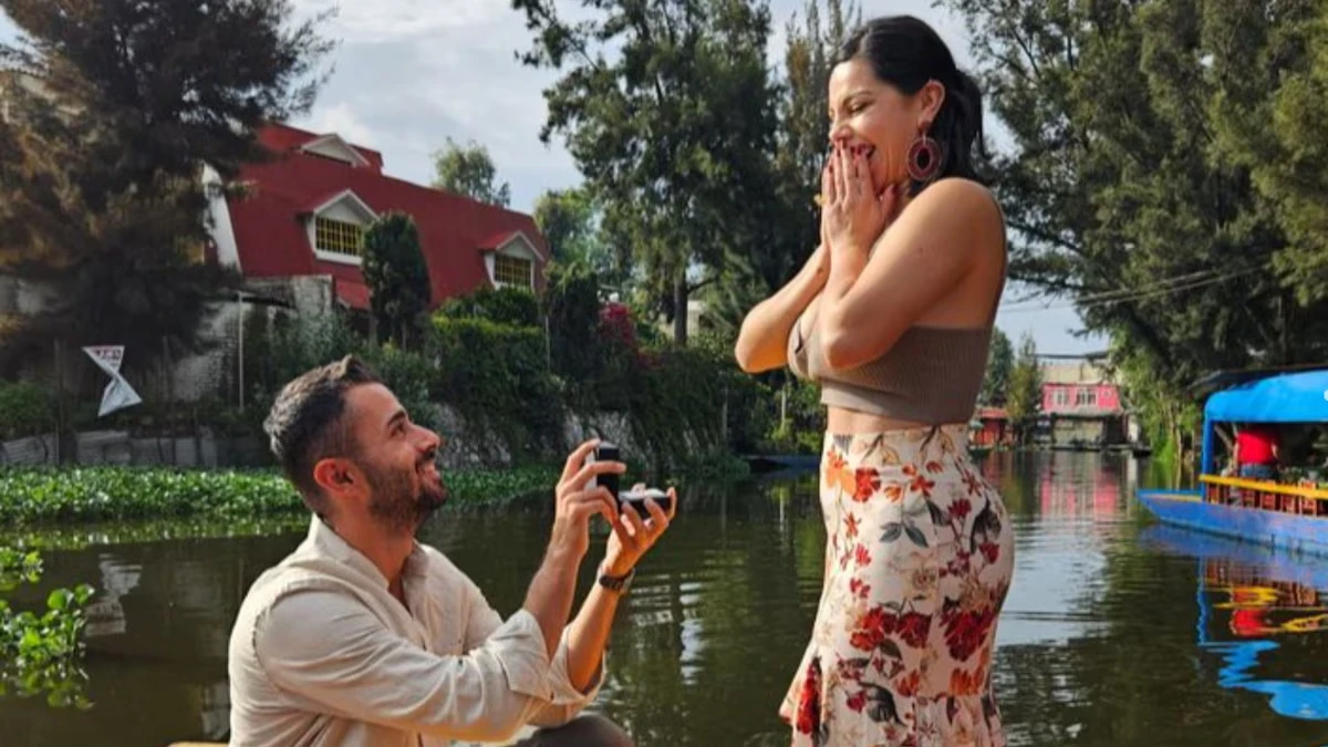 Lizbeth Rodríguez junto a su ahora esposo 