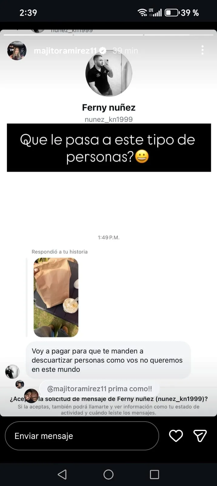 Mensaje amenaza de La Juanchi 