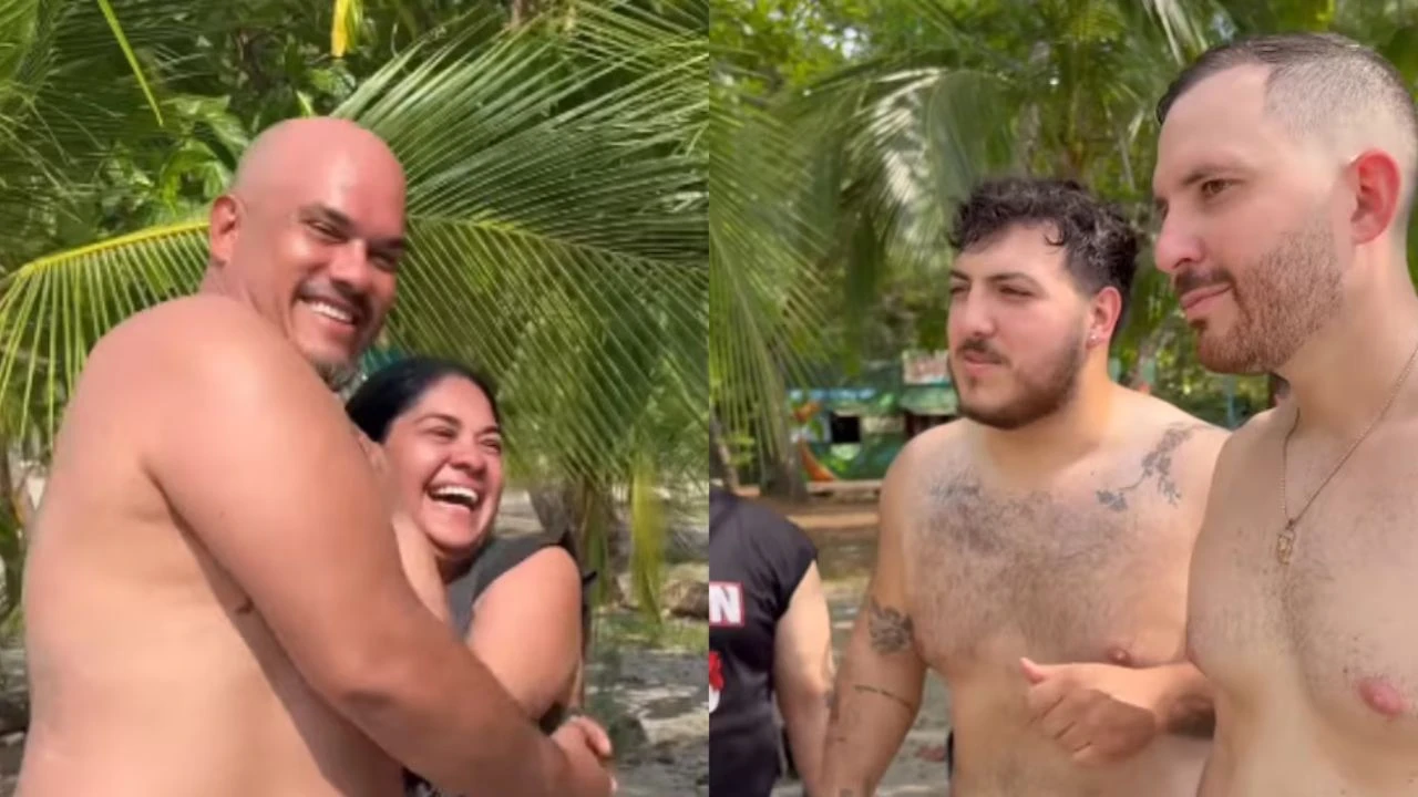 Imagen de Grupo Frontera reconcilia a una pareja que peleaba en la playa