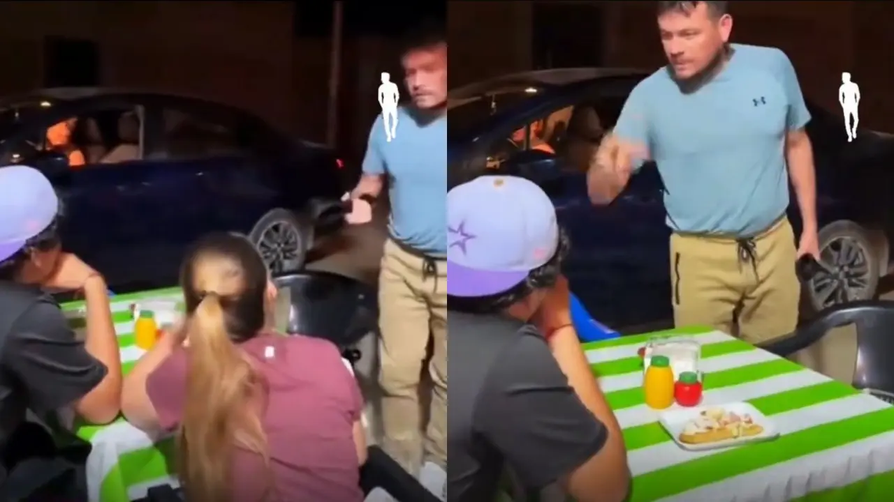 Imagen de '¿A quién le pediste permiso?': Padre interrumpe cita de su hija y encara al novio