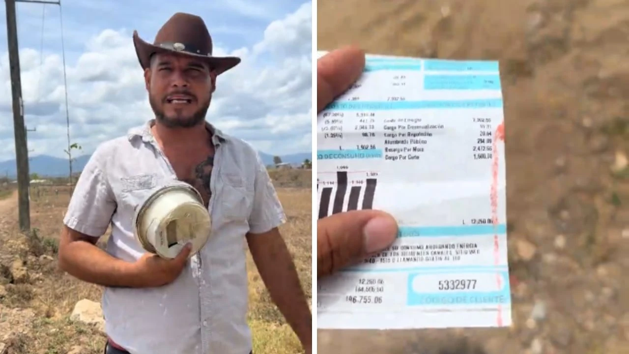 'Si pago la luz, no como': Olanchano destruye medidor por recibo de L12 mil Imagen de 'Si pago la luz, no como': Olanchano destruye medidor por recibo de L12 mil