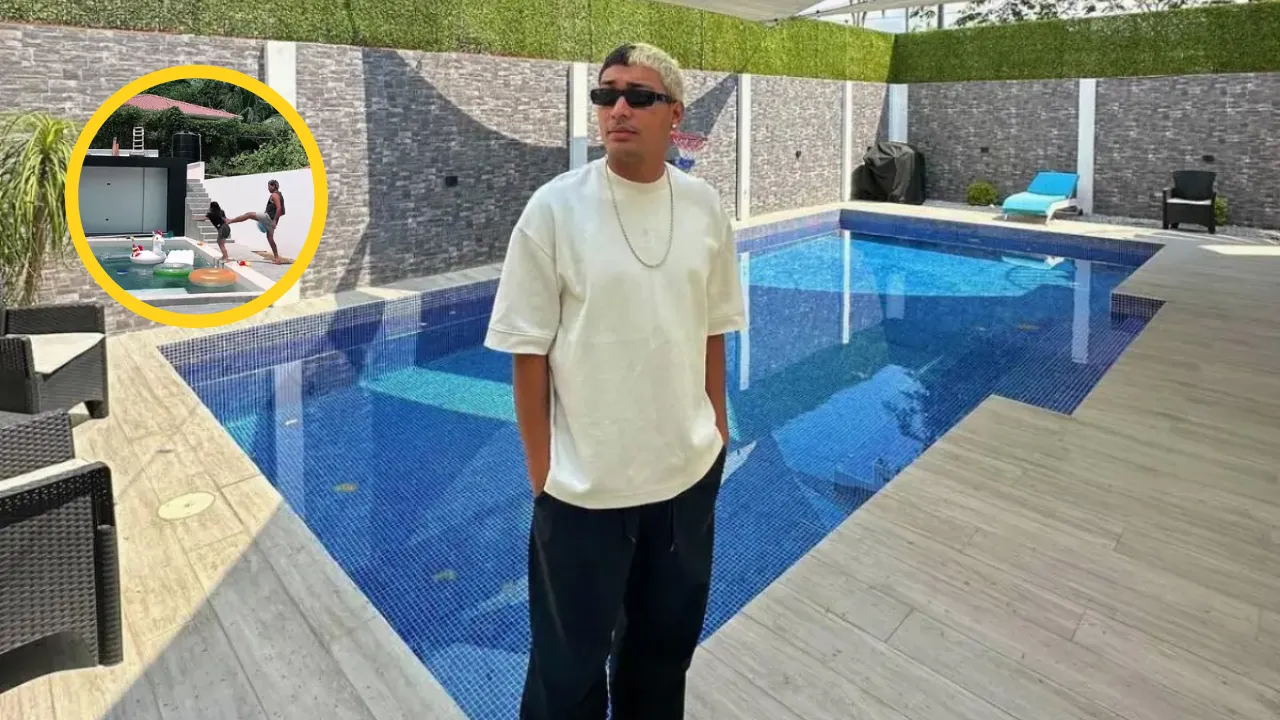 Supremo desata polémica tras patear a su hija en la piscina: ¿Era broma?