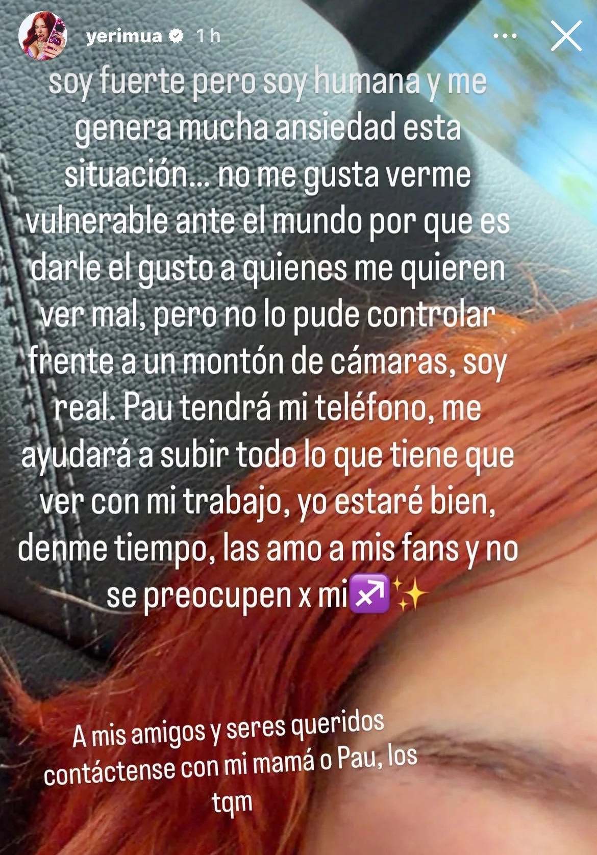 Publicación de Yeri Mua 