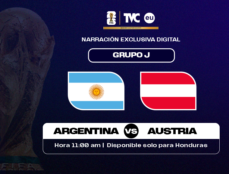 Argentina vs Austria, juego disponible solo para HN