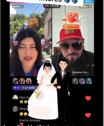 Wendy Guevara en un envivo de Tiktok
