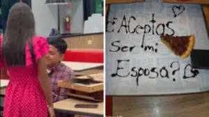Imagen de Hondureño se vuelve viral por pedida de matrimonio en una pizzería