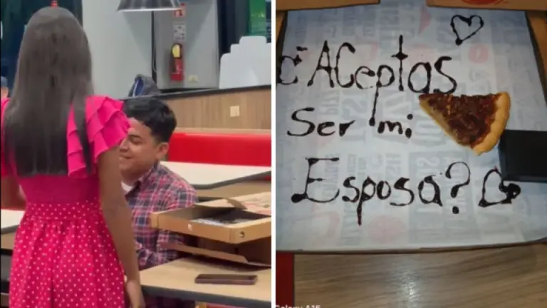 Imagen Principal de Nota: Hondureño se vuelve viral por pedida de matrimonio en una pizzería