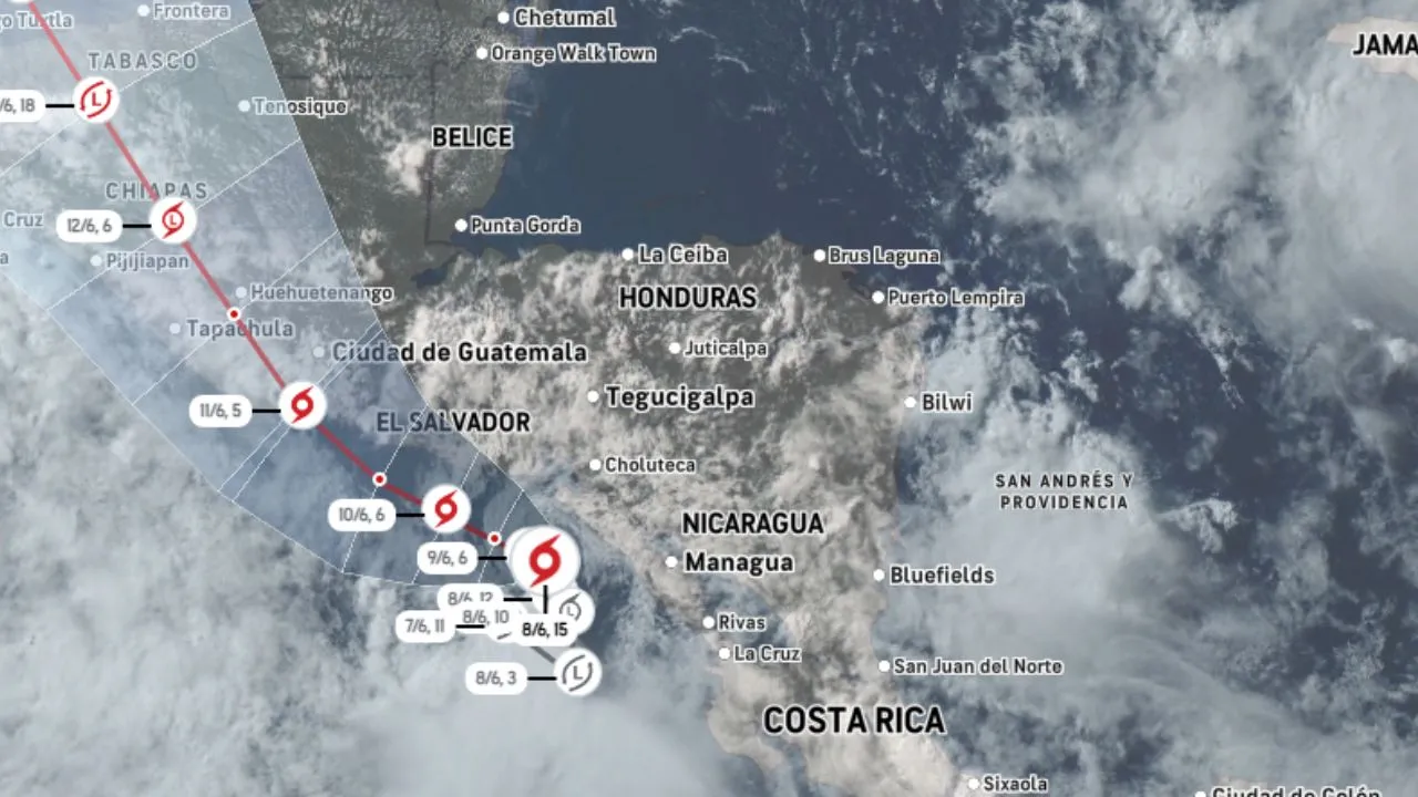 Imagen Principal de Nota: Tormenta Cristina: estos nueve departamentos están bajo alerta en Honduras