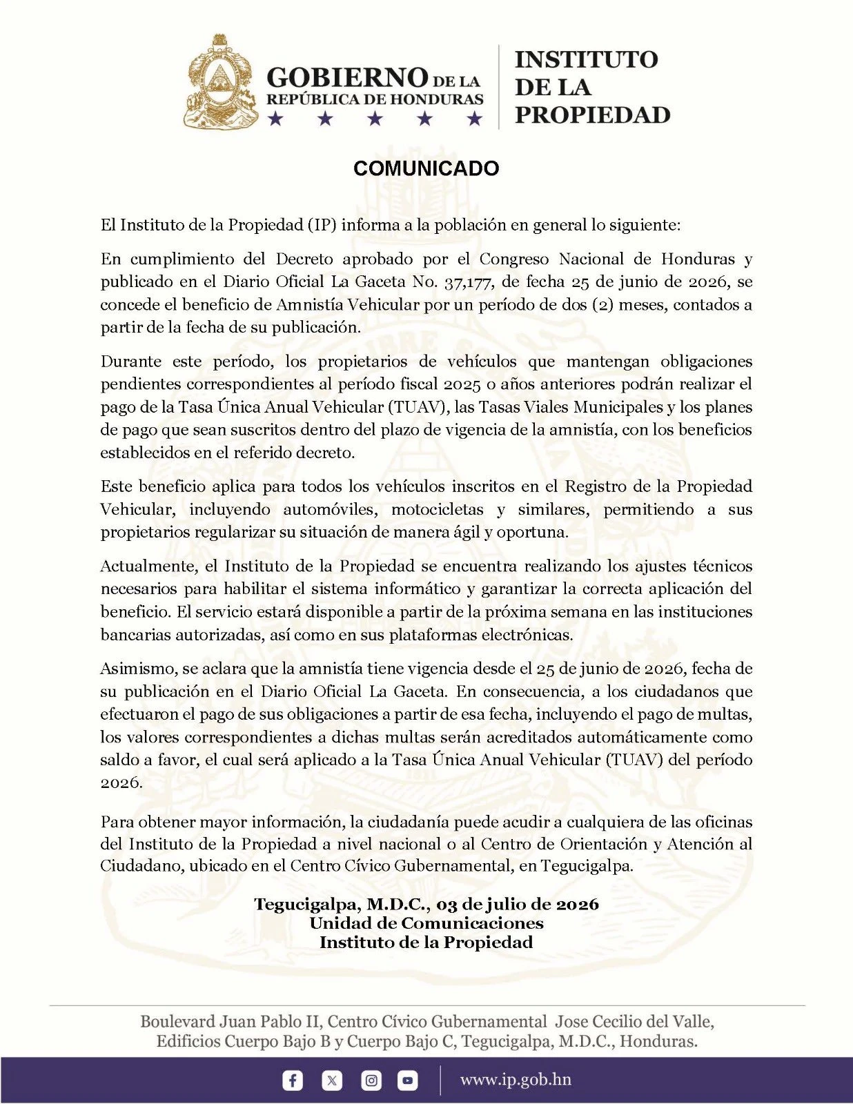 comunicado