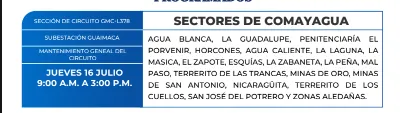 Zonas sin energía eléctrica