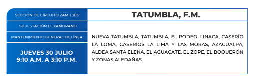 Zonas sin energía eléctrica