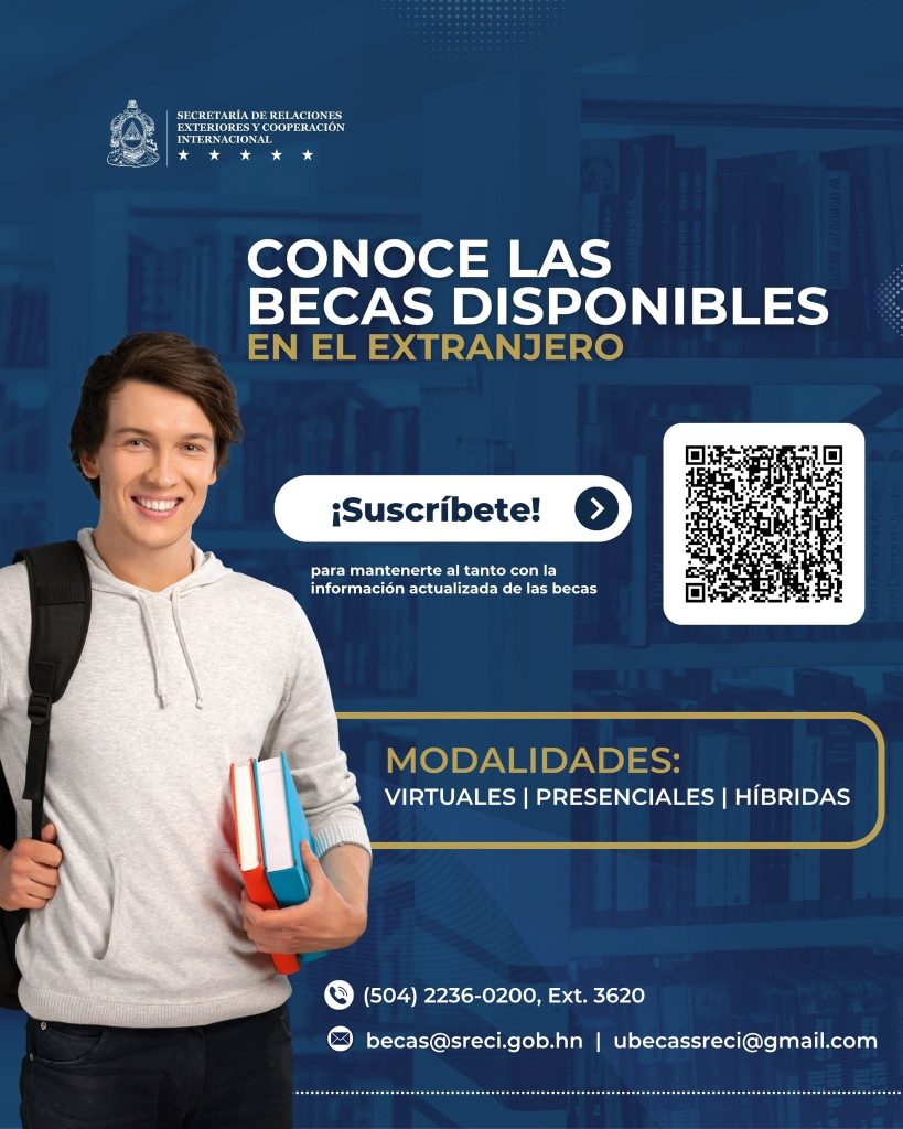 Afiche de Becas por parte la Secretaría de Relaciones Exteriores
