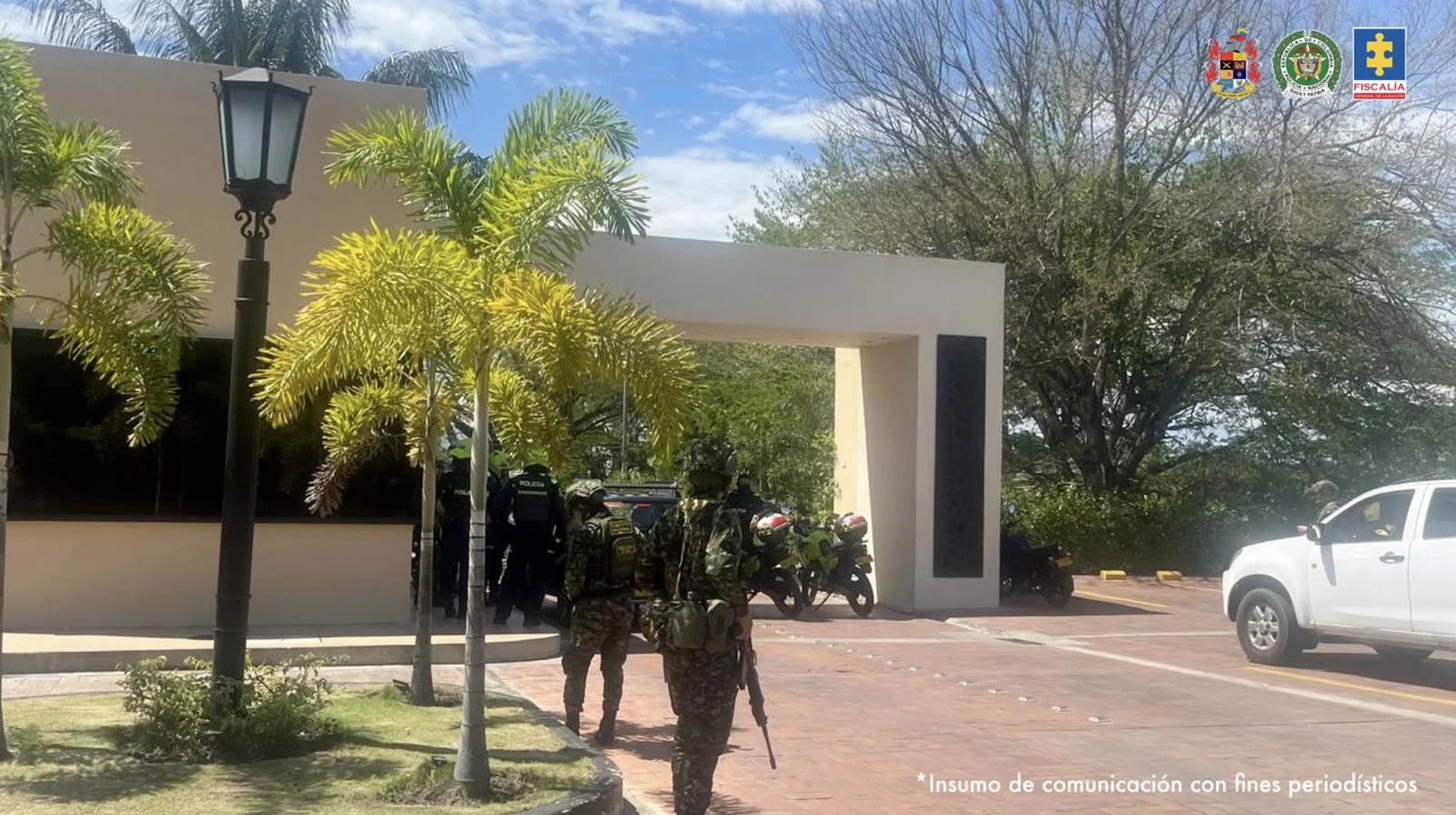 Imagen de operativo contra bienes de Charlie Zaa
