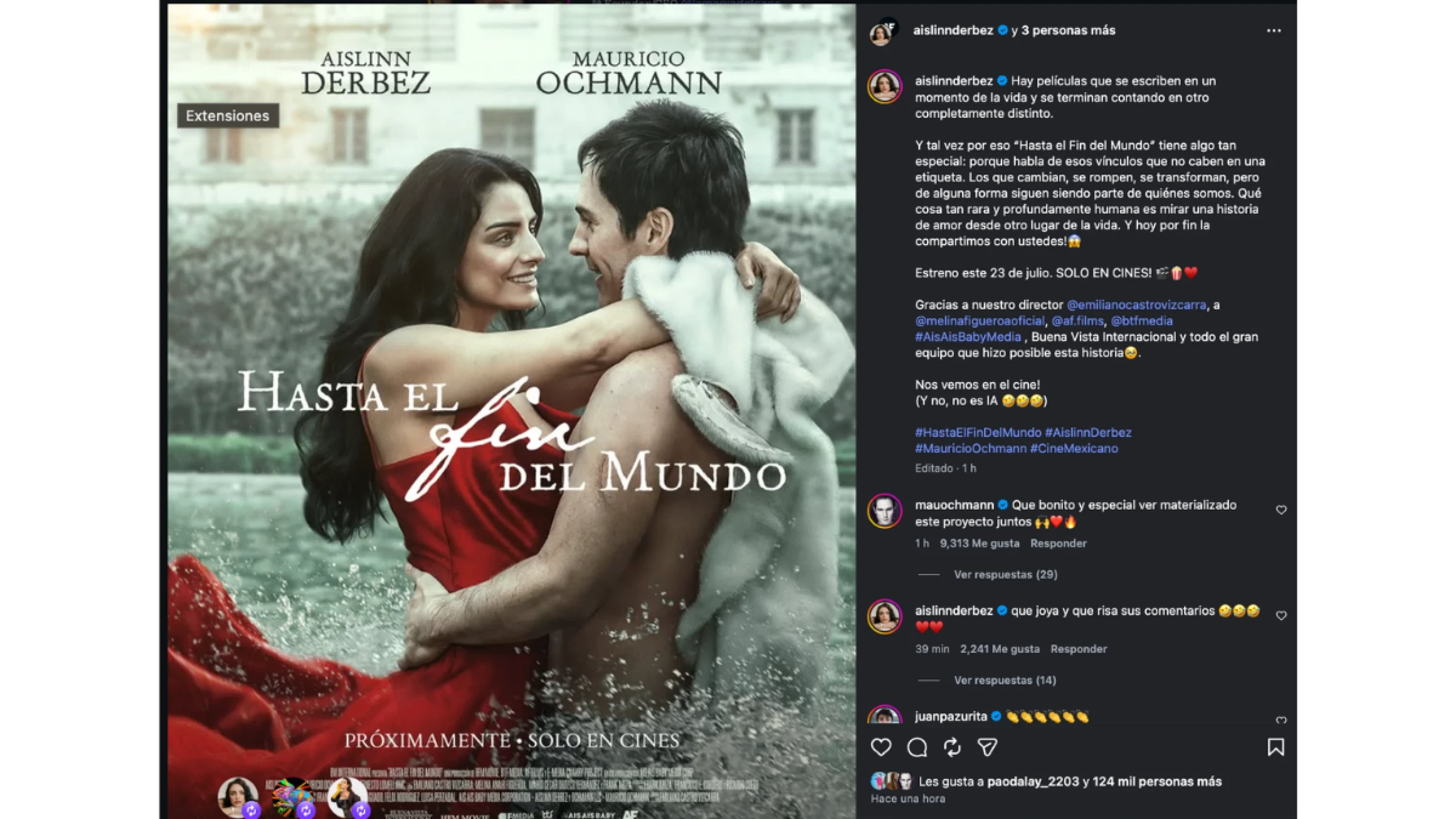 Captura de pantalla de Instagram