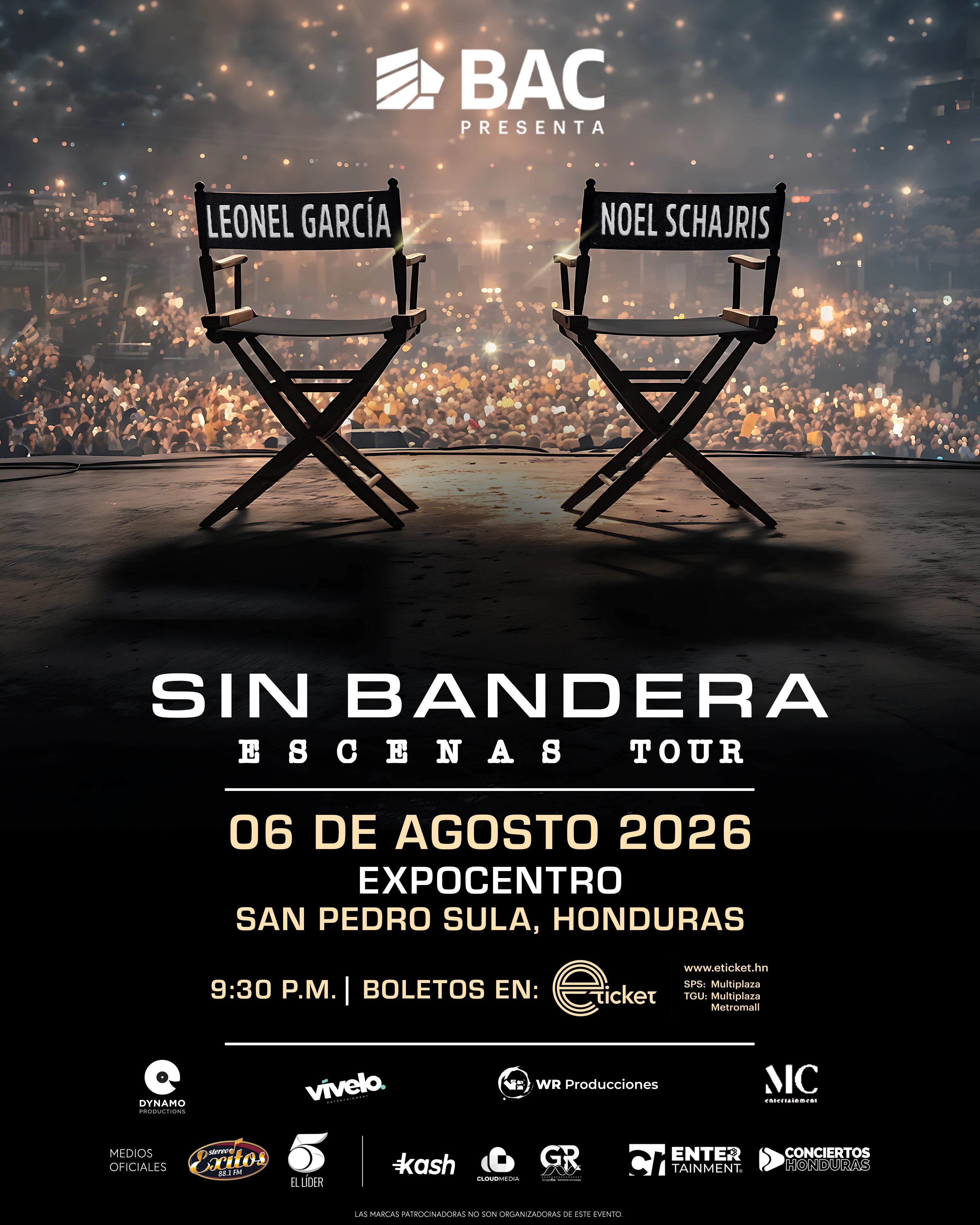 Cartel concierto Sin Bandera