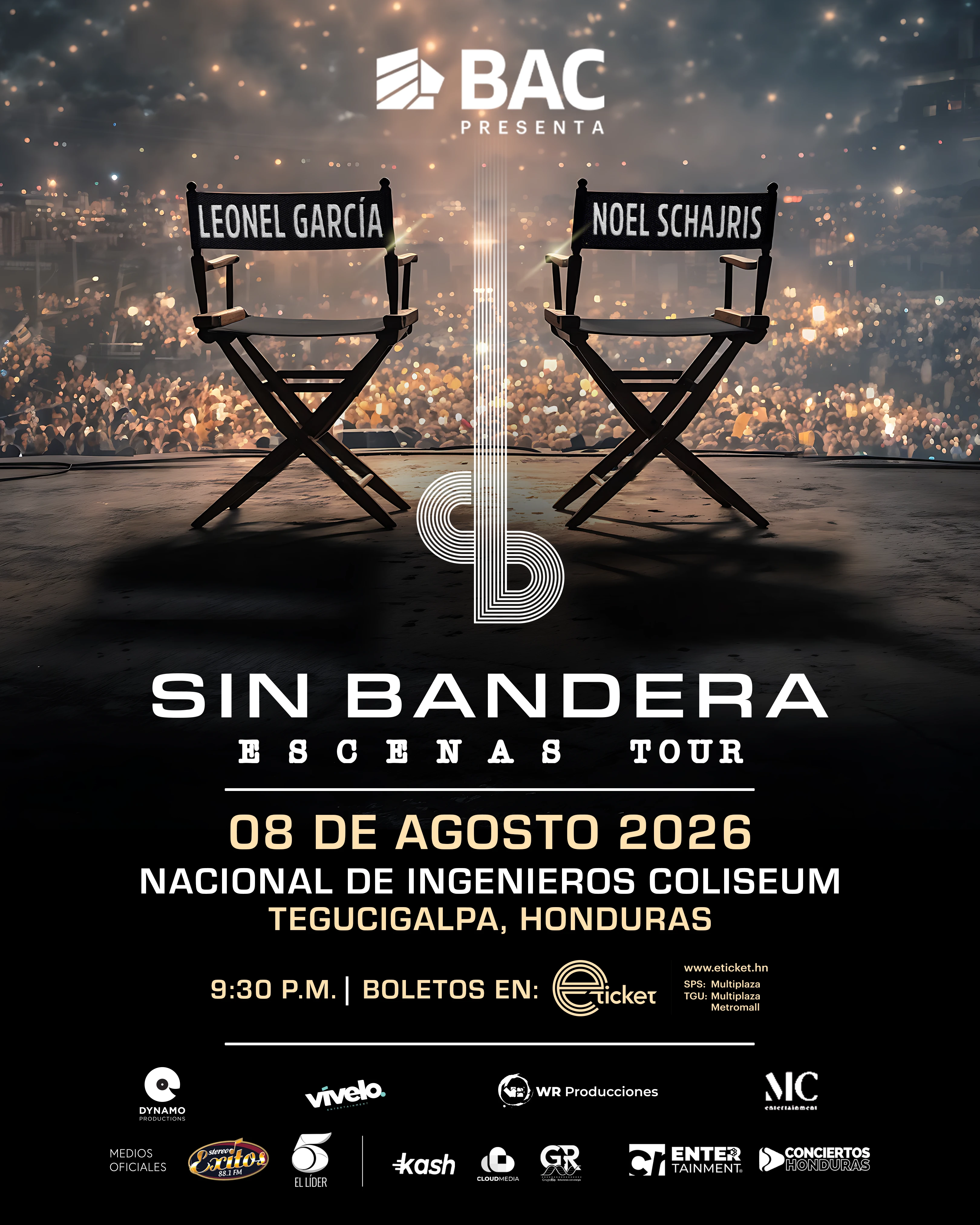 Cartel de concierto Sin Bandera