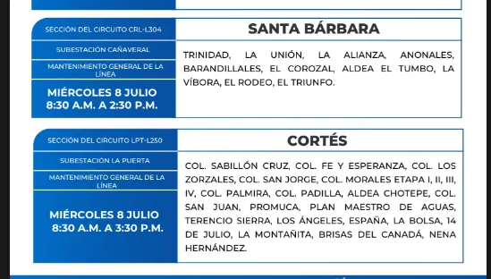 Zonas sin energía eléctrica