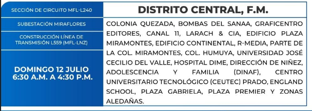 Distrito Central cortes