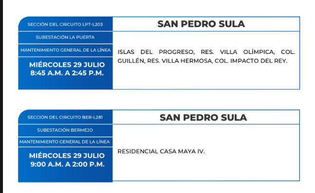 Zonas sin energía eléctrica