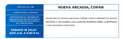 Zonas sin energía eléctrica