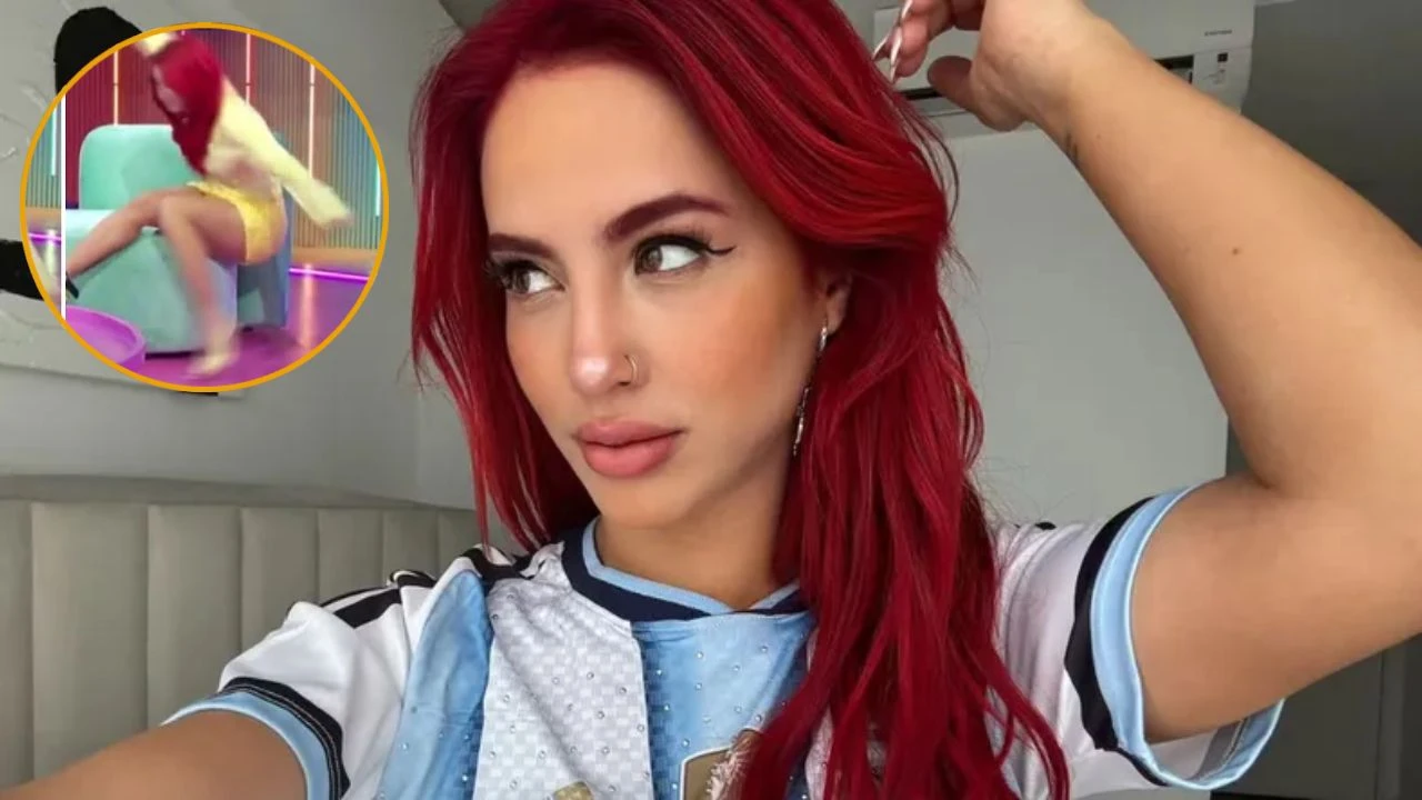Imagen Principal de Nota: Así fue la tremenda caída que sufrió Flor Vigna durante una entrevista en vivo