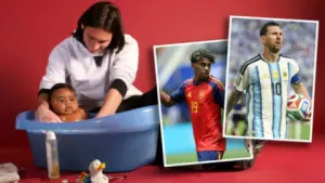 Imagen de De una tina a la final del Mundial 2026: la historia detrás de la foto de Messi y Yamal