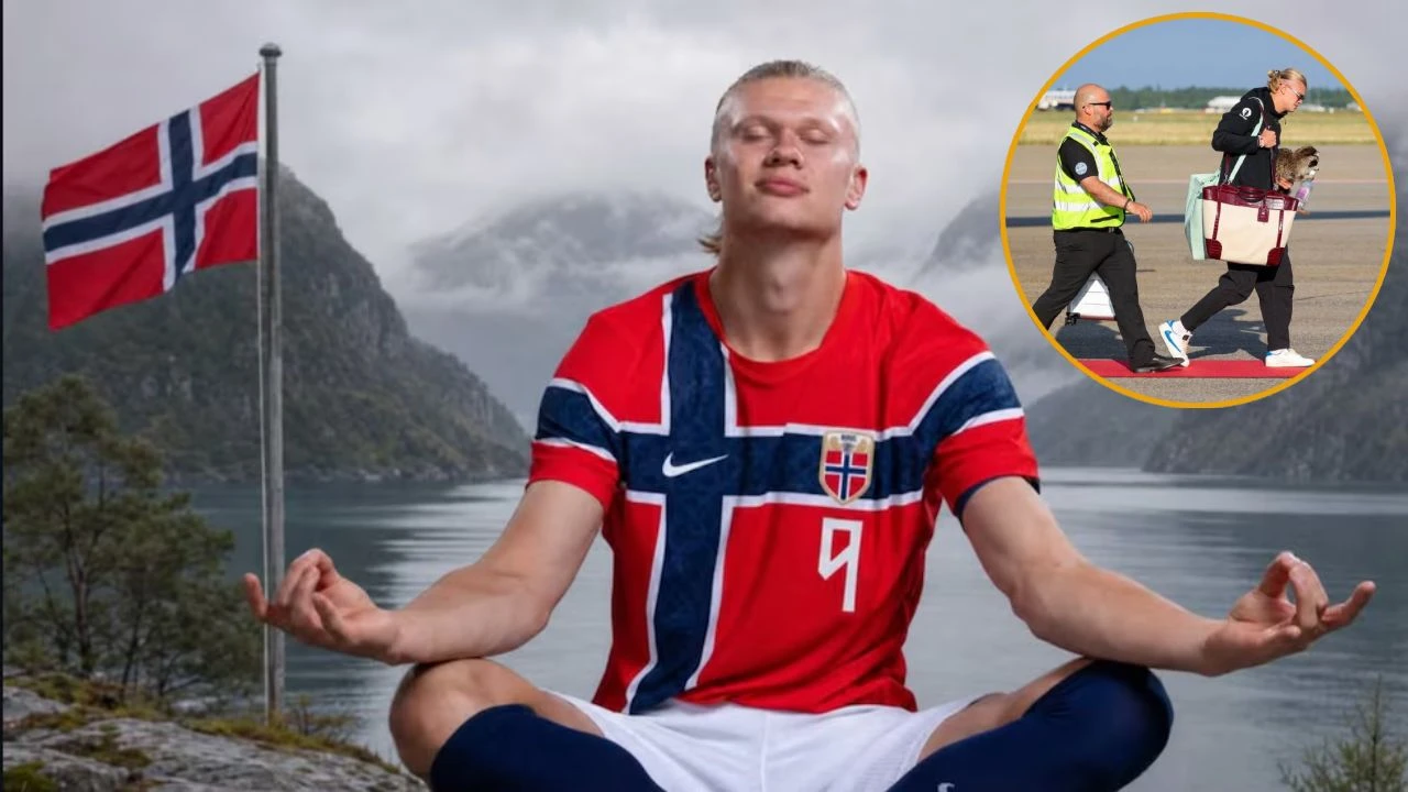 Haaland regresa a Noruega y sorprende con un insólito recuerdo del Mundial