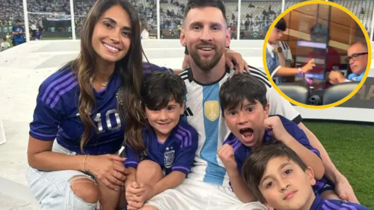 Imagen Principal de Nota: ¿Falta de respeto? Critican al hijo menor de Messi por gesto con su abuelo