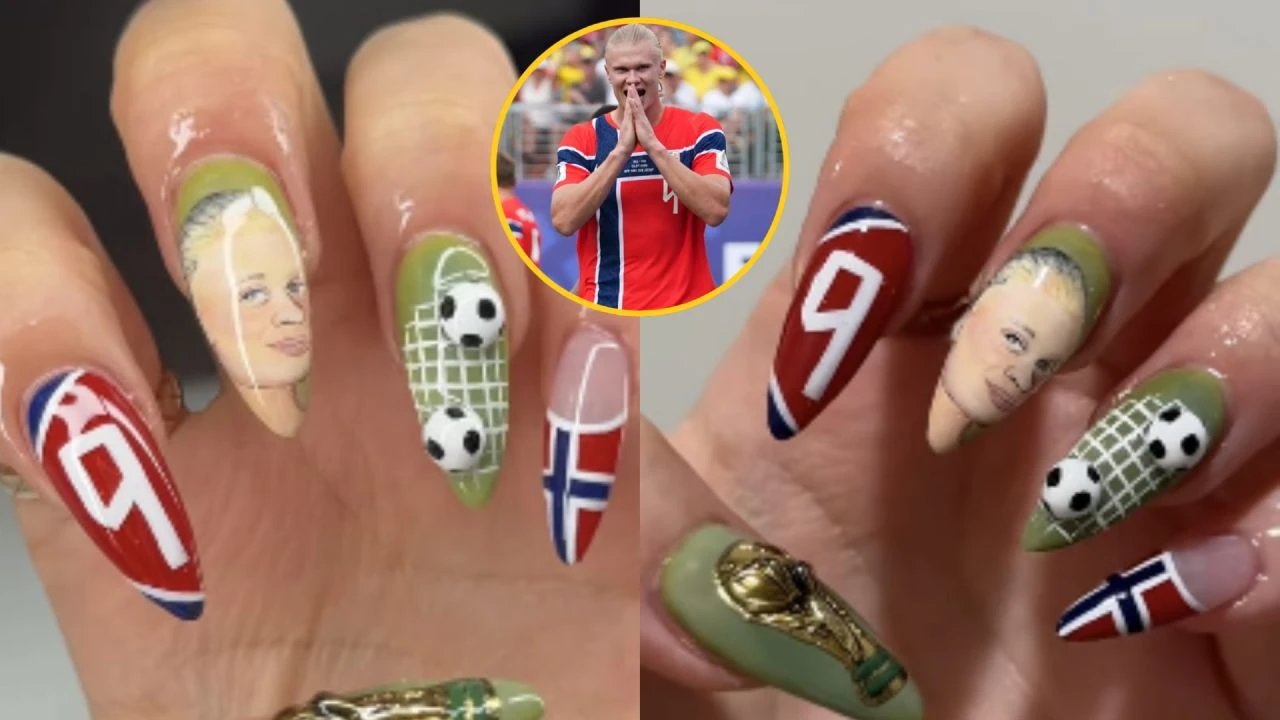 La nueva tendencia viral: uñas inspiradas en el rostro de Haaland Imagen de La nueva tendencia viral: uñas inspiradas en el rostro de Haaland