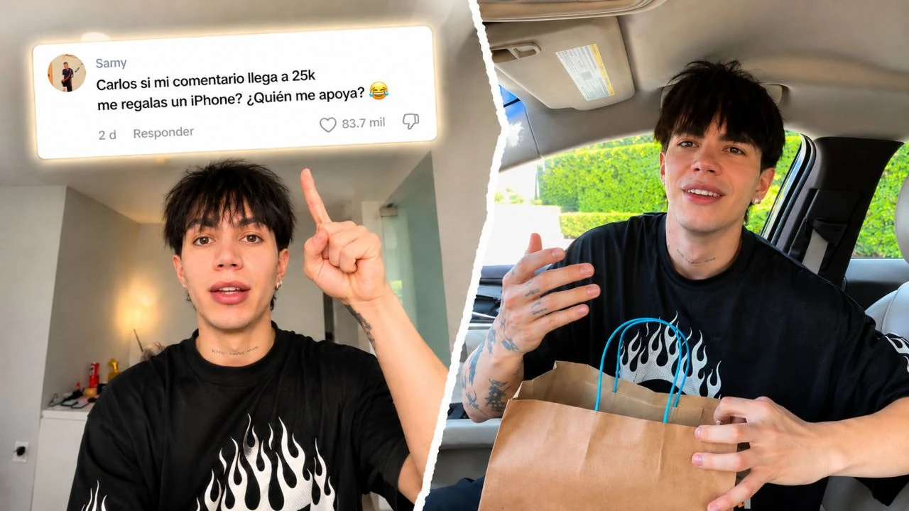 Hondureño lanza reto a famoso tiktoker y recibe inesperado regalo
