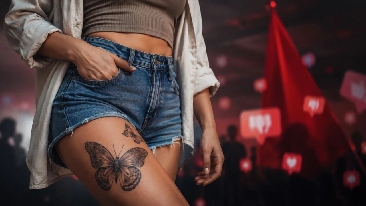 Imagen Principal de Nota: Tatuajes de mariposas en muslos de las mujeres: por qué se considera una 'red flag'
