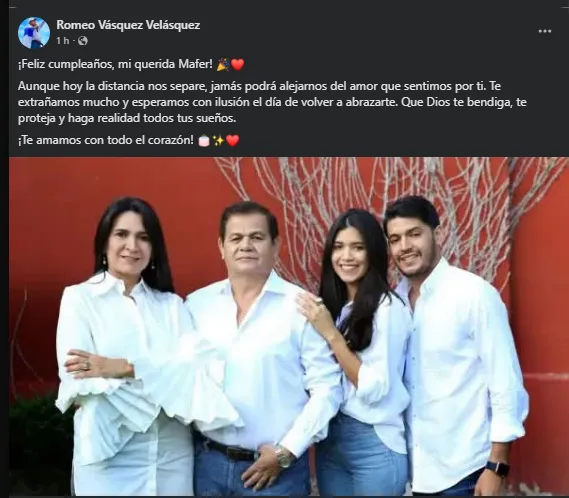 Publicación Romeo Vásquez