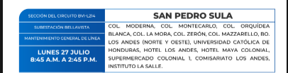 Cortes de Energía SPS