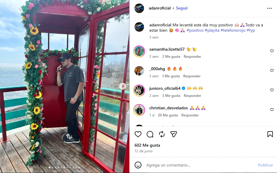 Captura de pantalla de Instagram