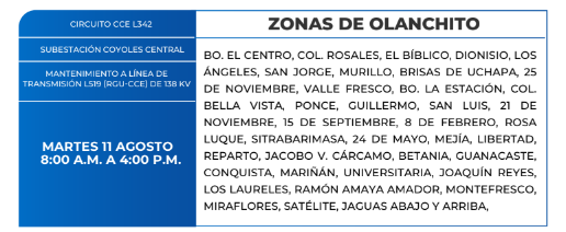 Zonas sin energía eléctrica