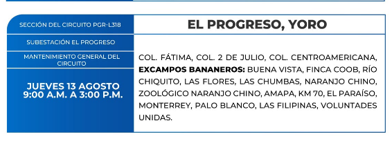 Zonas sin energía eléctrica