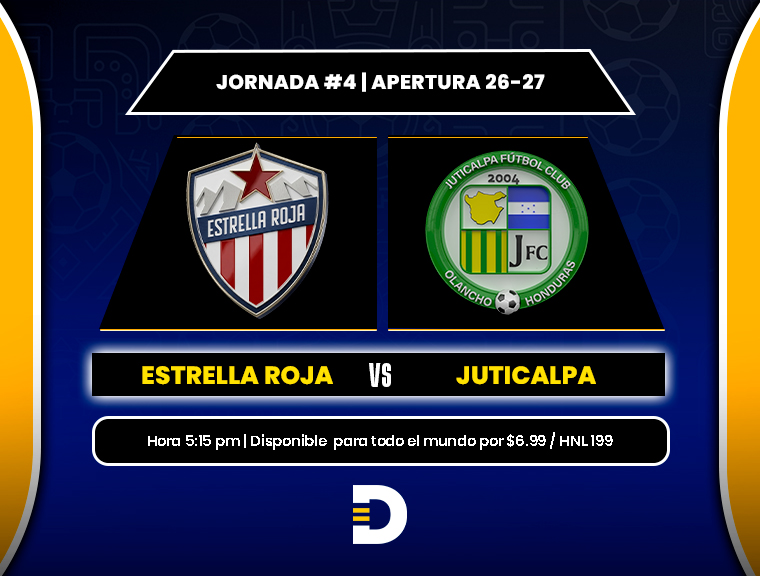 EN VIVO: Estrella Roja vs. Juticalpa, programa disponible a nivel mundial