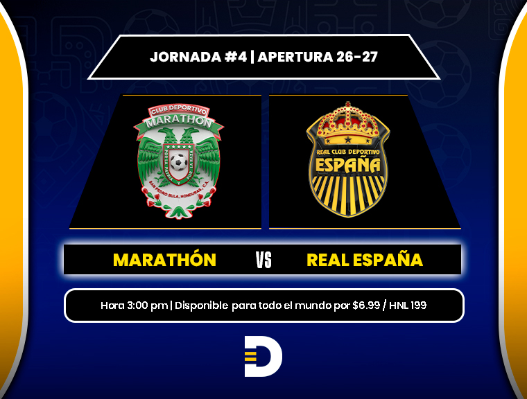 EN VIVO: Marathón vs. Real España, juego disponible a nivel mundial